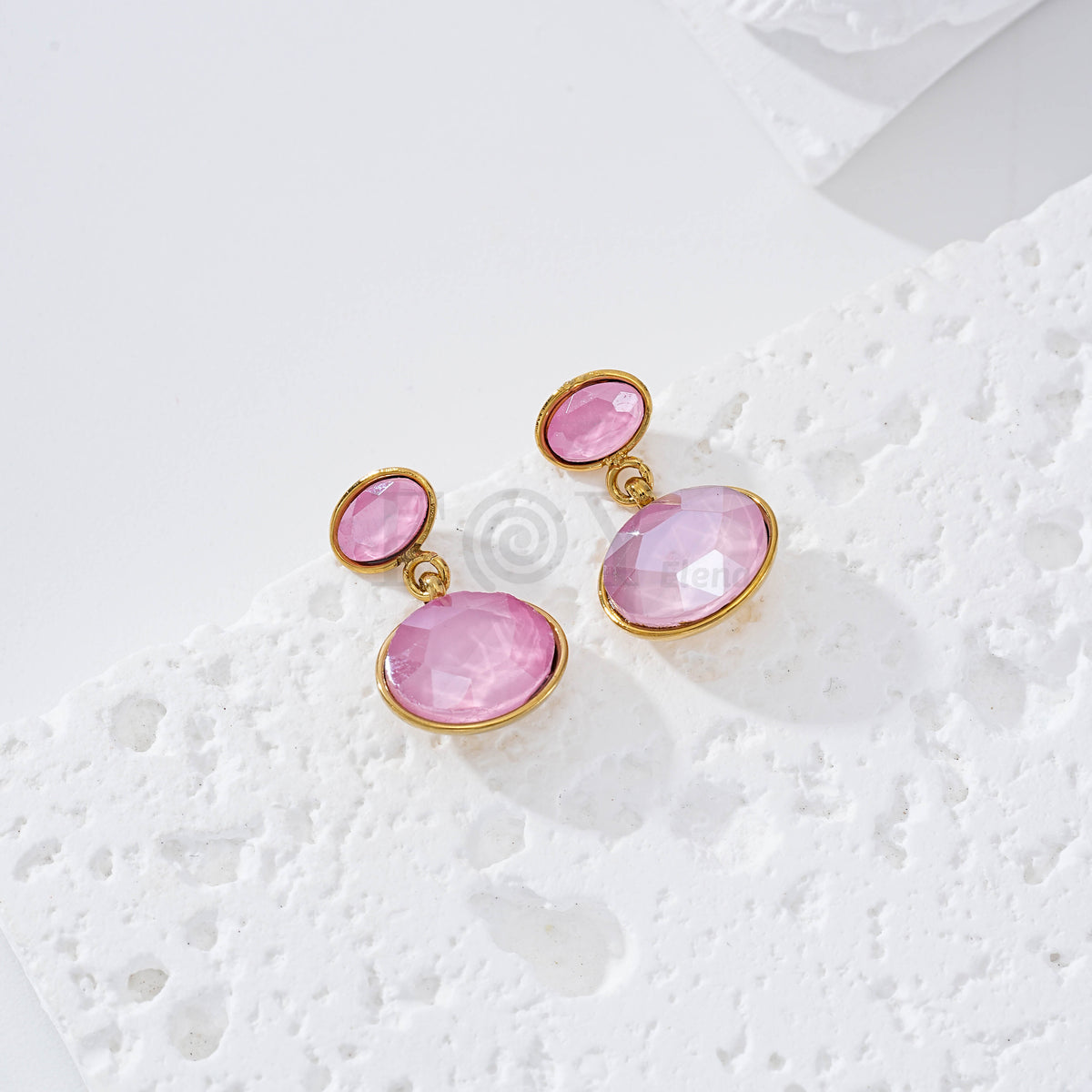 Pendientes piedra color