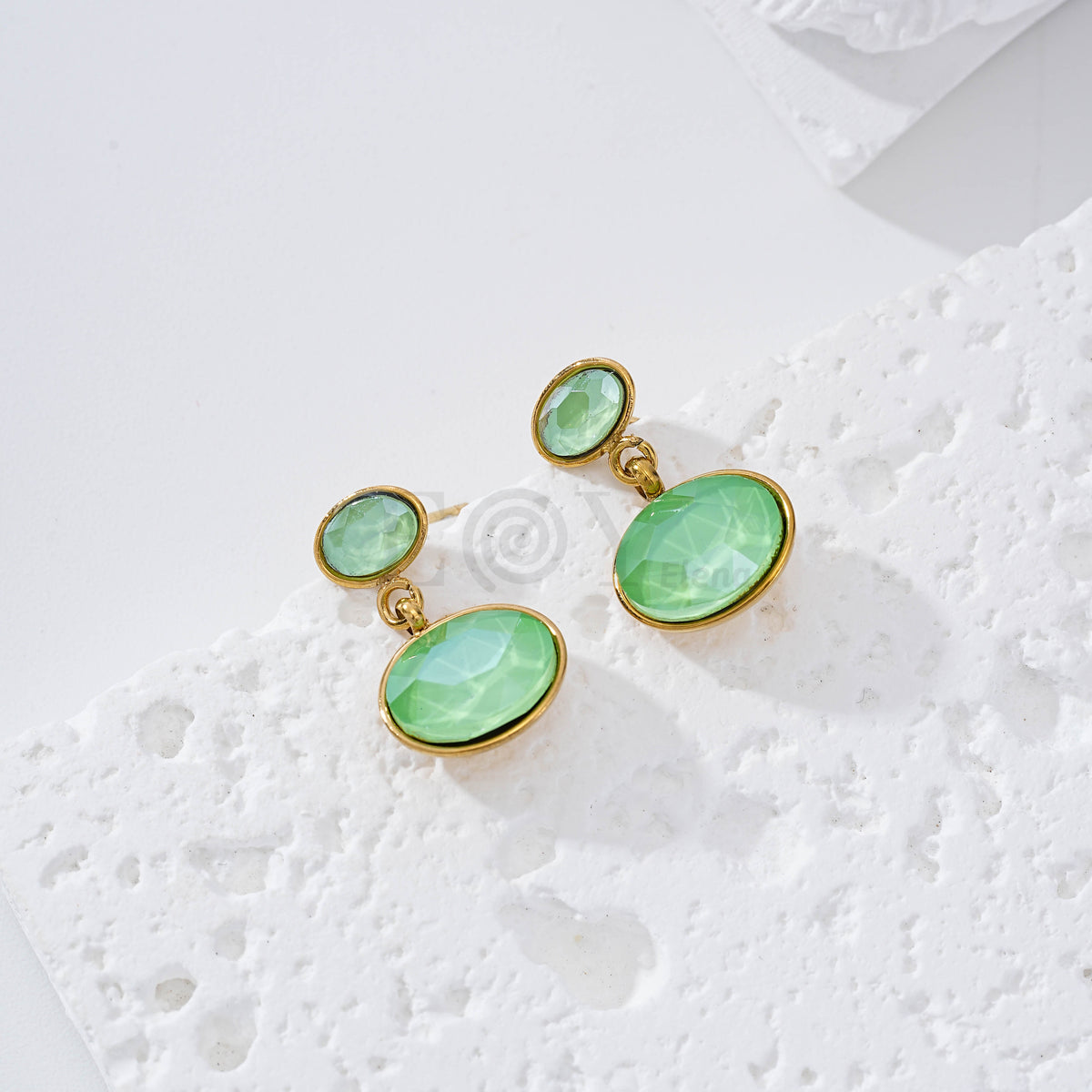Pendientes piedra color