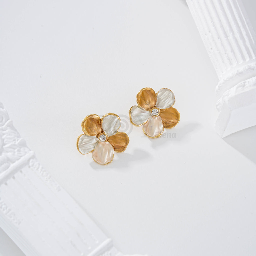 Pendientes flor color