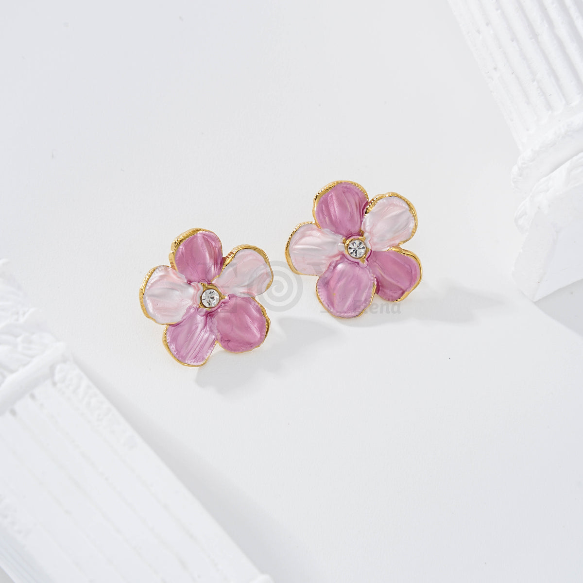 Pendientes flor color