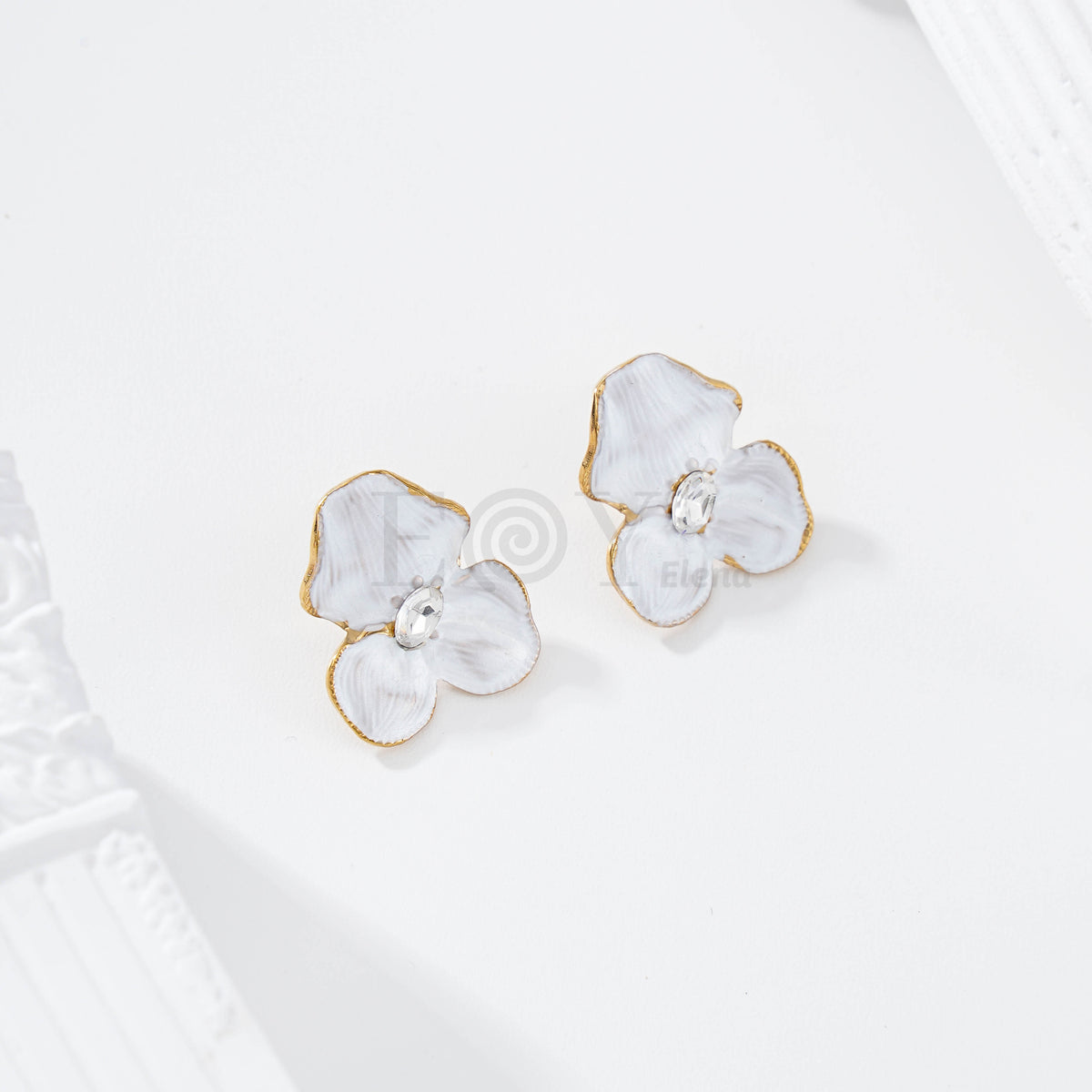 Pendientes flor color