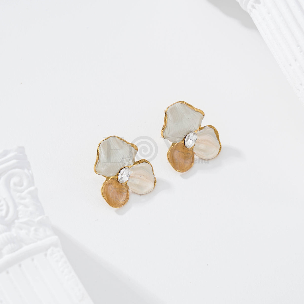 Pendientes flor color