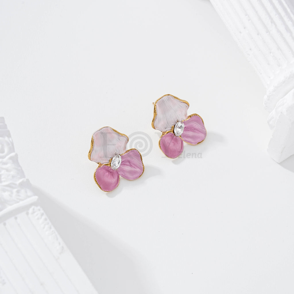 Pendientes flor color