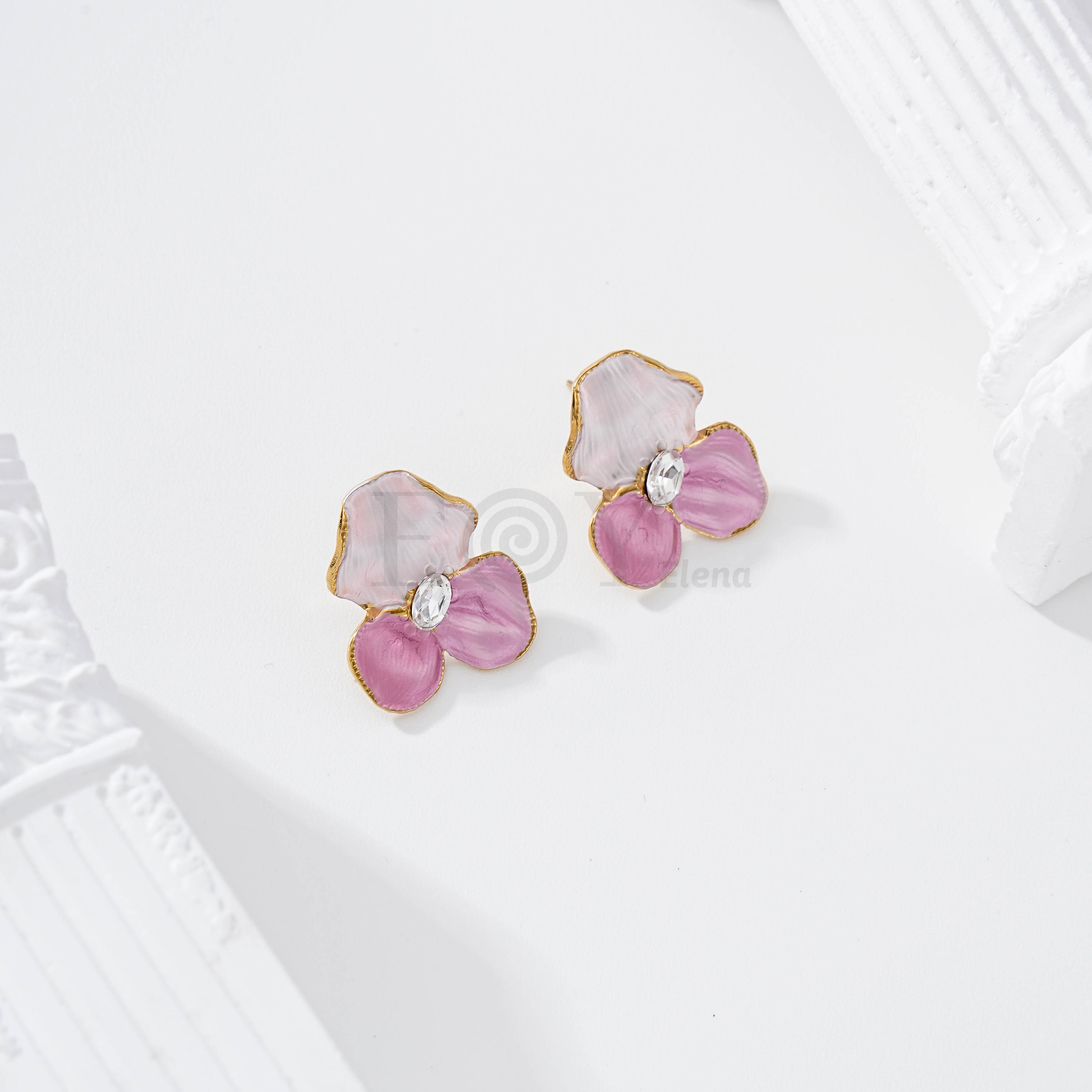Pendientes flor color