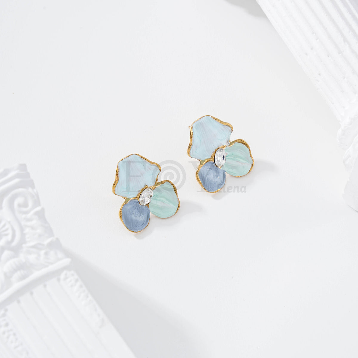 Pendientes flor color
