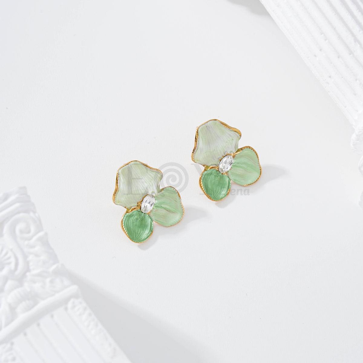 Pendientes flor color