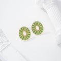 Pendientes óvalo hueco con colores