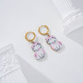 Pendientes de aro gato rosa