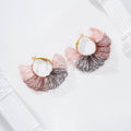 Pendientes color medio aro