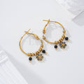 Pendientes con piedra negra