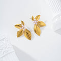 Pendientes media flor con piedras