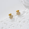 Pendientes chapa ovalada circonitas