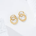 Pendientes de aro con chapa redonda