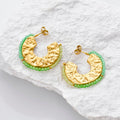 Pendientes con bordado de piedras