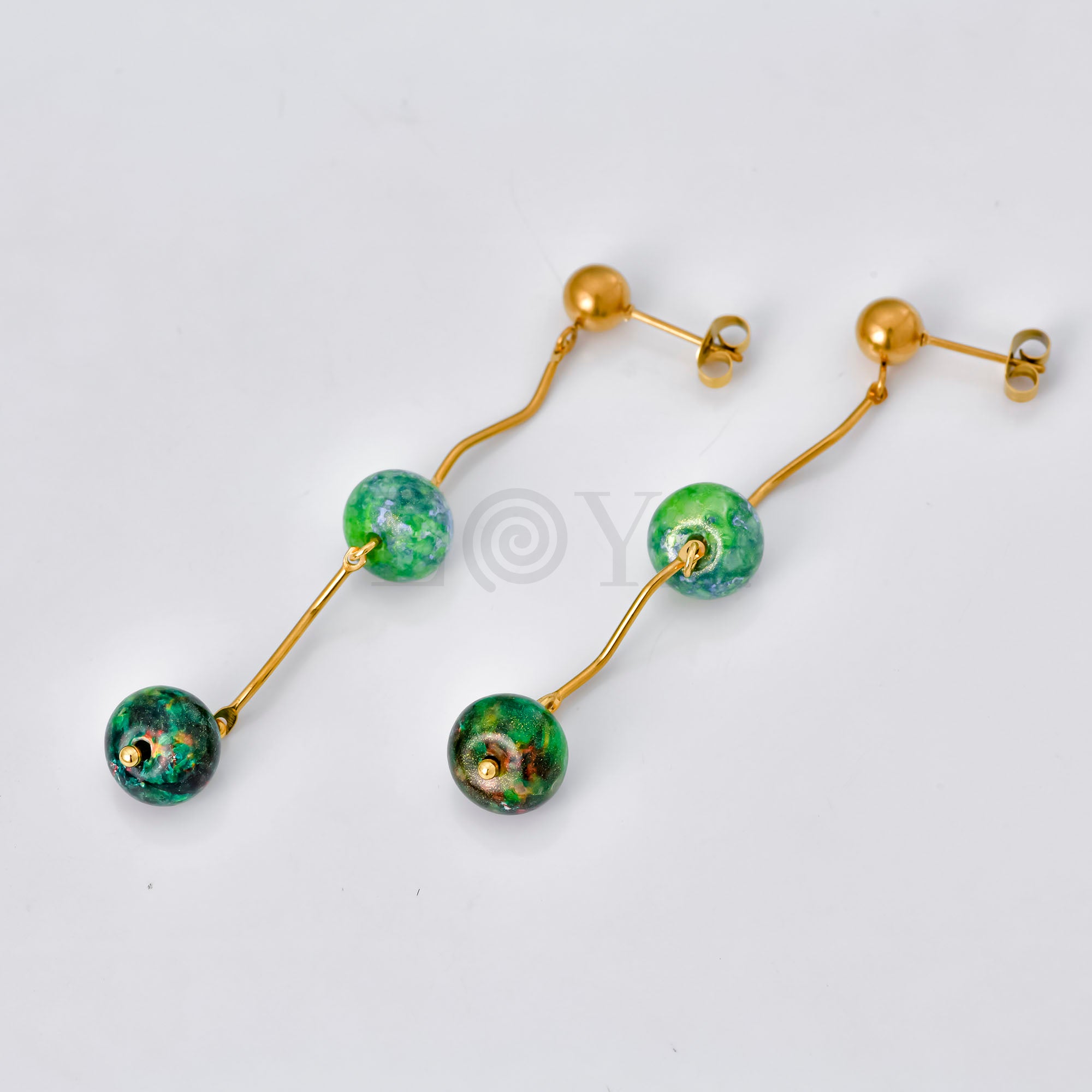 Pendientes colgantes bolas color