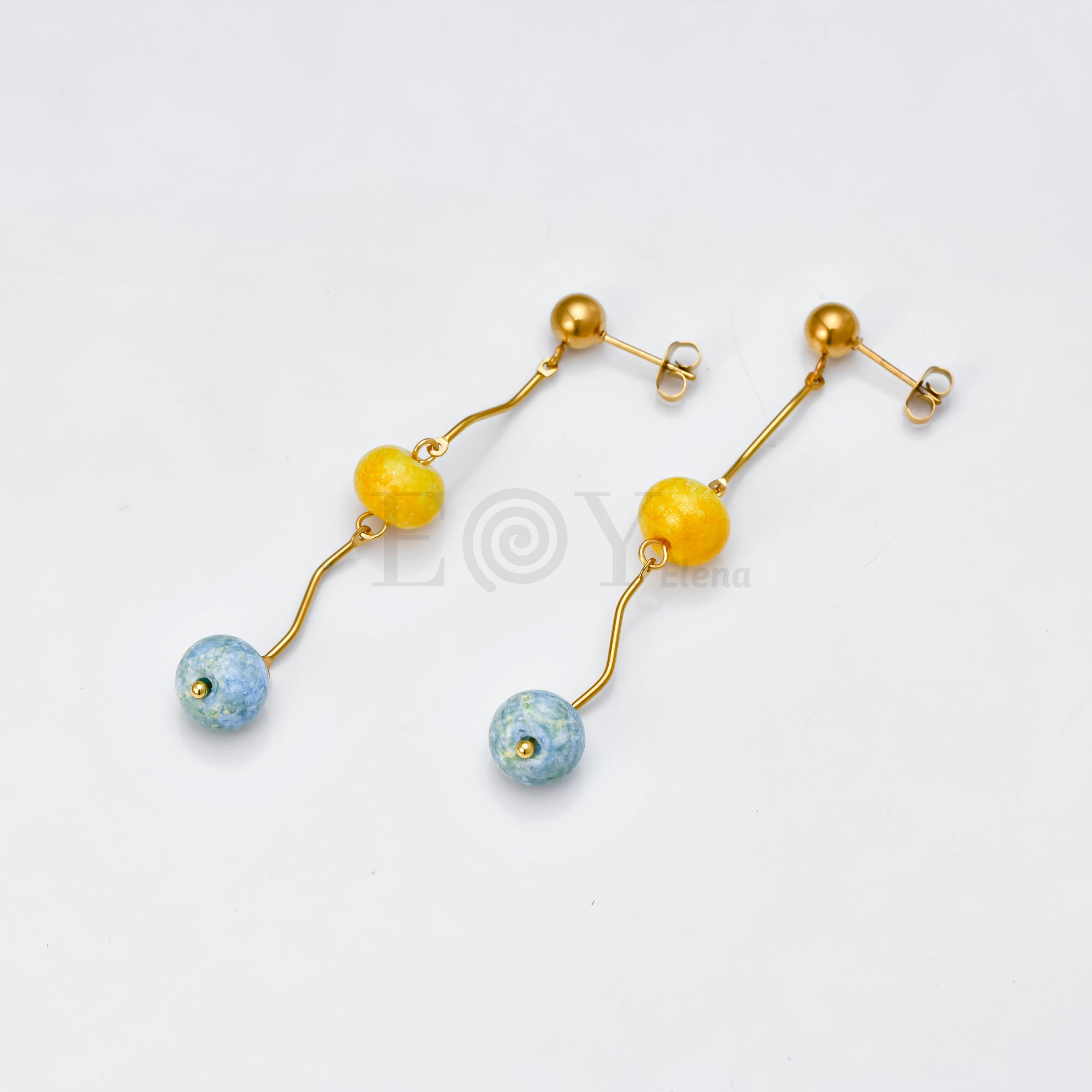 Pendientes colgantes bolas color