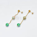 Pendientes colgantes bolas color