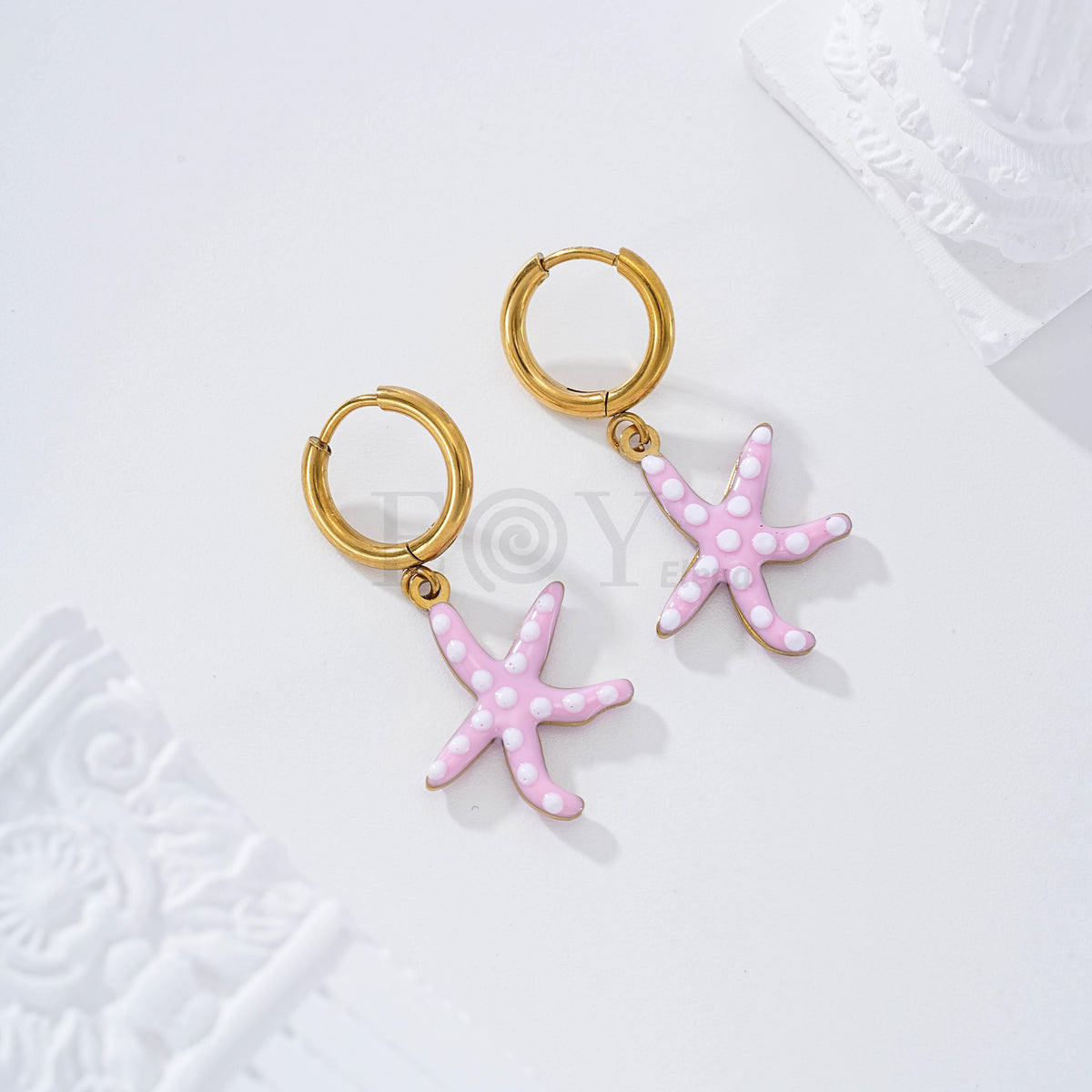 Pendientes aro estrella de mar