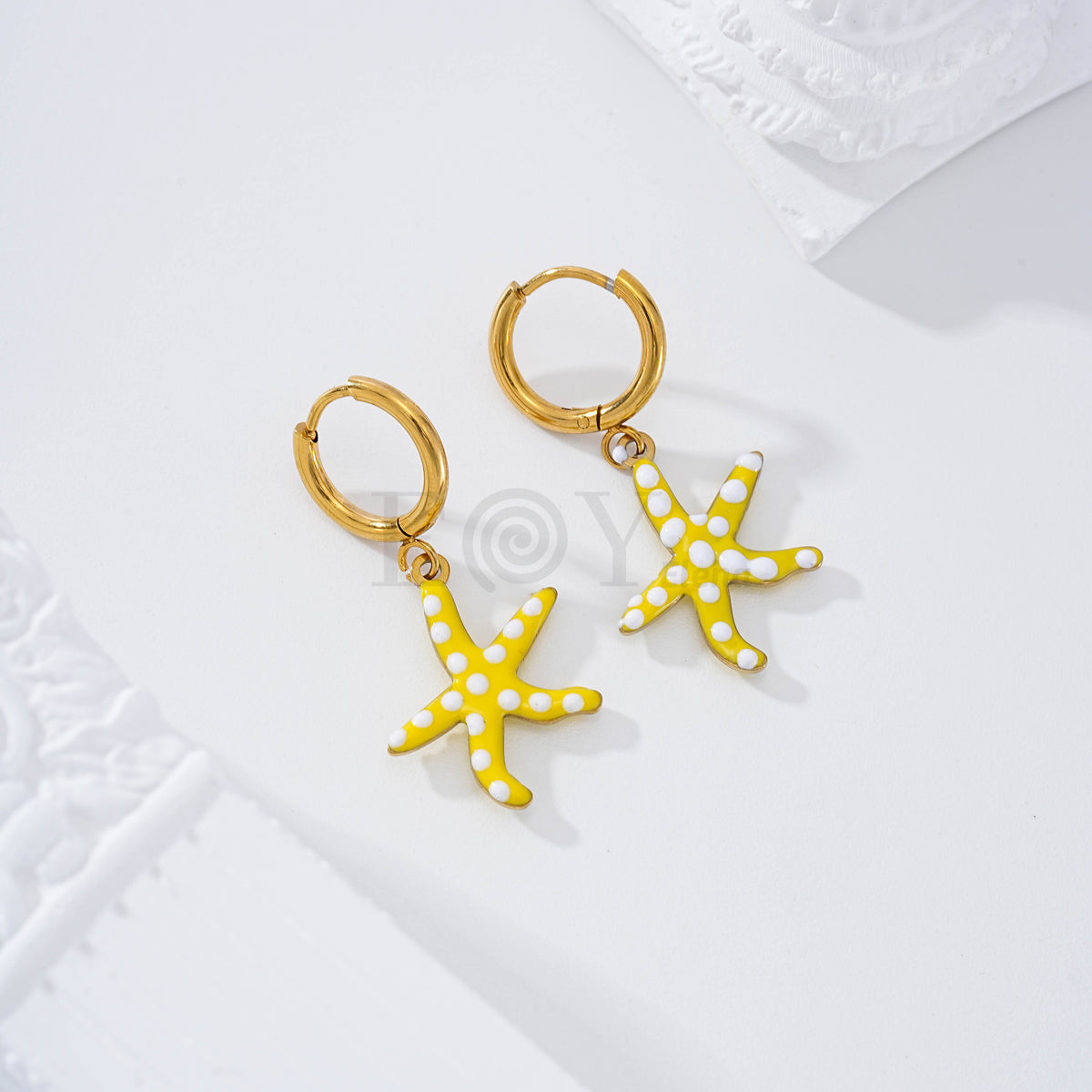 Pendientes aro estrella de mar