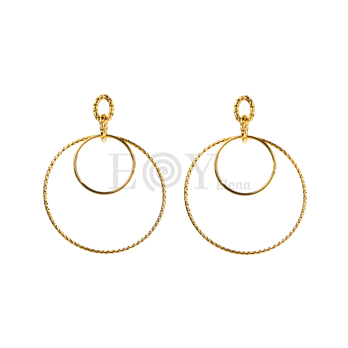 Pendientes con aros acero