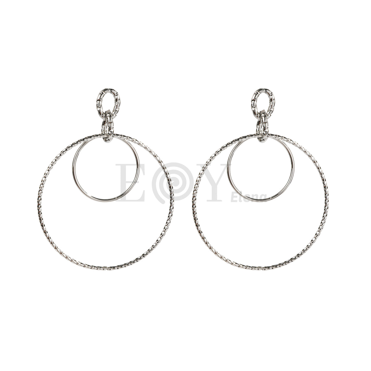 Pendientes con aros acero