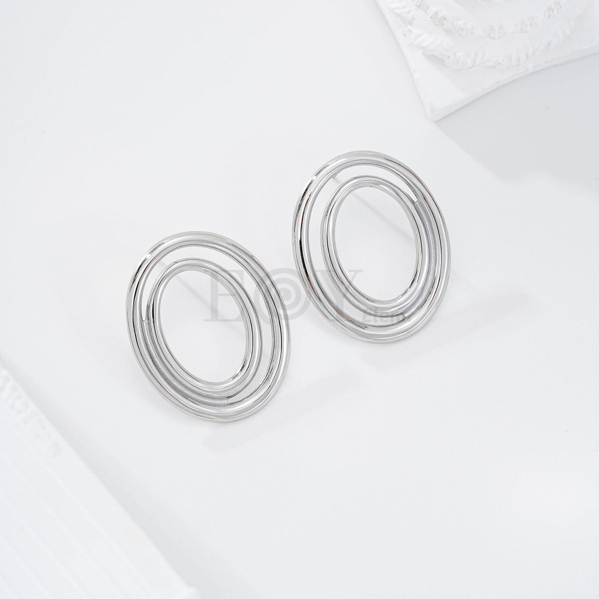 Pendientes doble aro acero