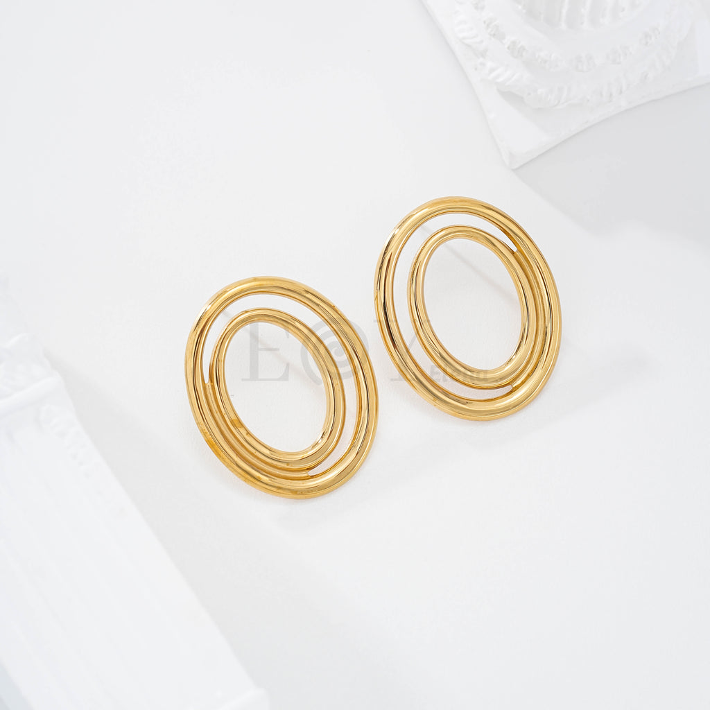 Pendientes doble aro acero