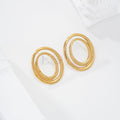 Pendientes doble aro acero