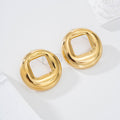 Pendientes redondo hueco acero
