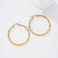 Aros con relieve efecto bambú acero