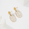 Pendientes con óvalo color