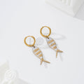 Pendientes de aro con pez