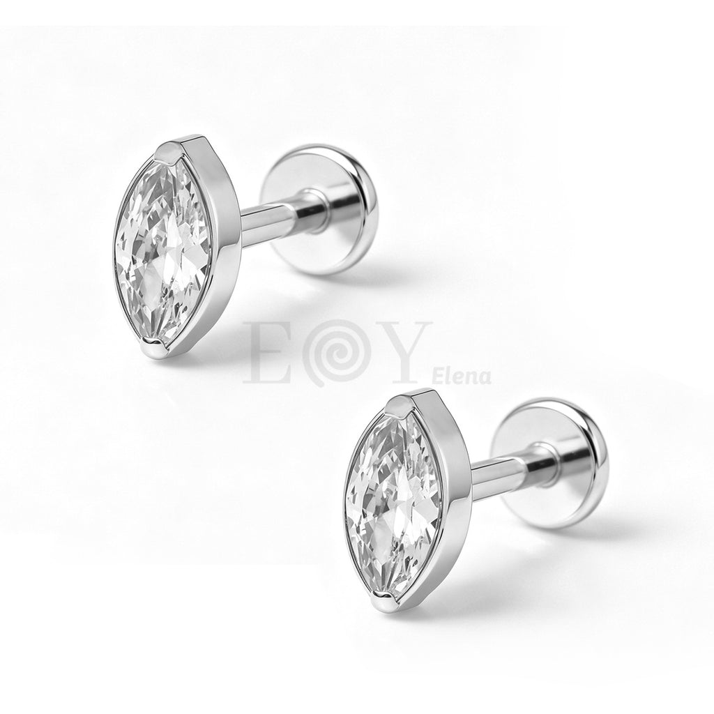 Pendientes titanio lágrima