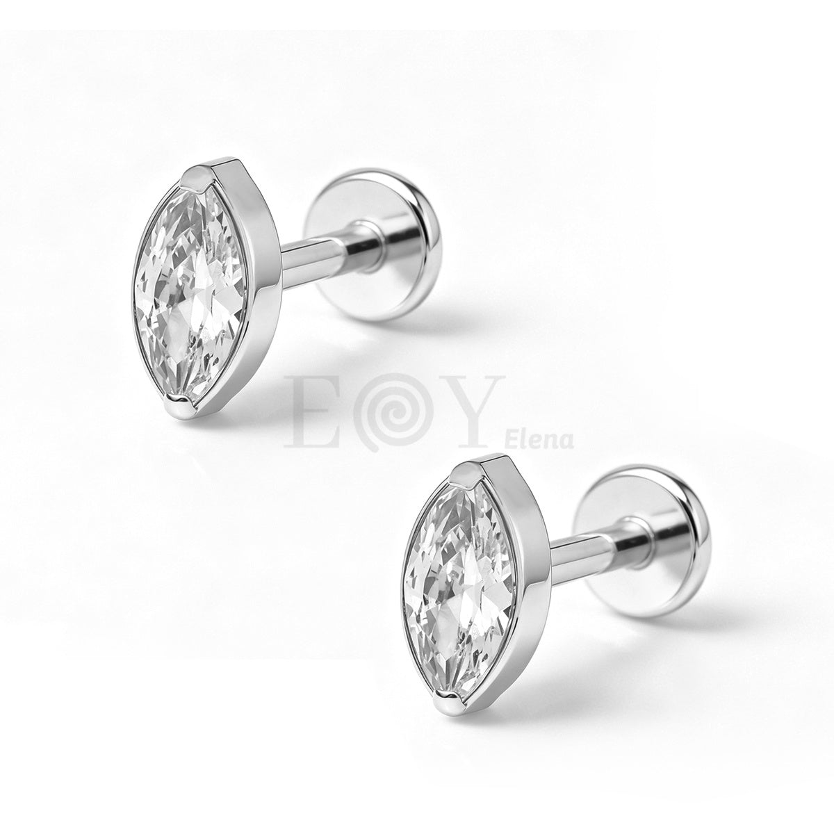 Pendientes titanio lágrima