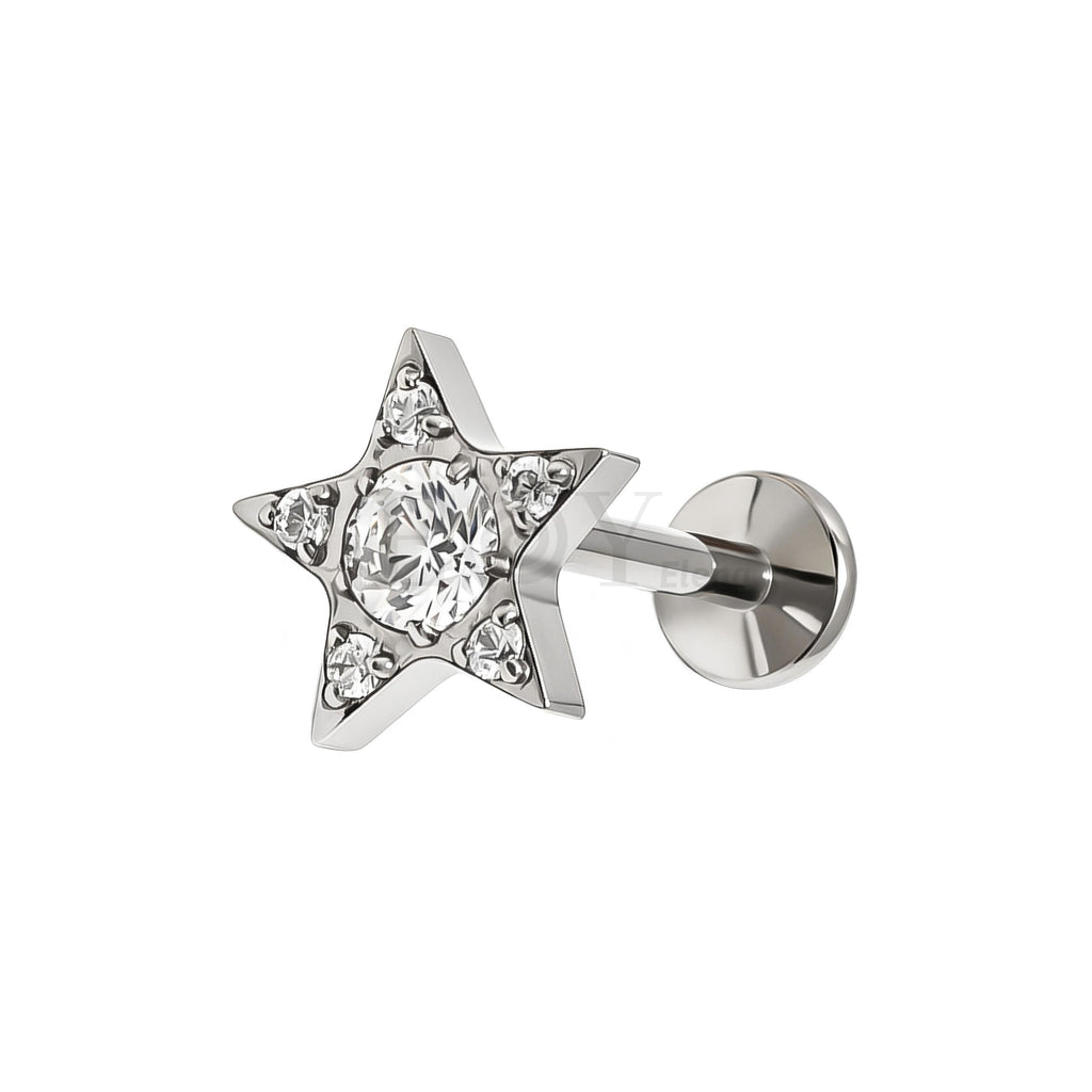 Pendientes titanio estrella