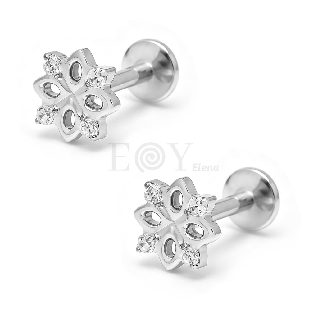Pendientes titanio nudo de bruja