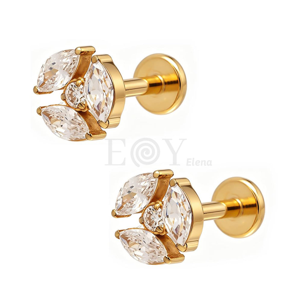 Pendientes titanio circular