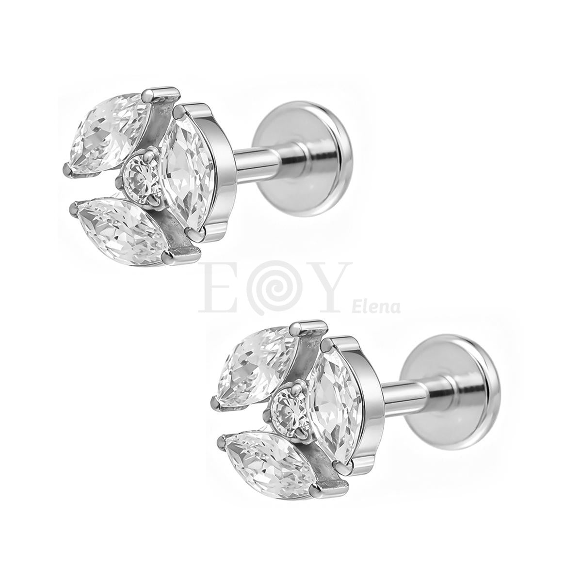 Pendientes titanio circular