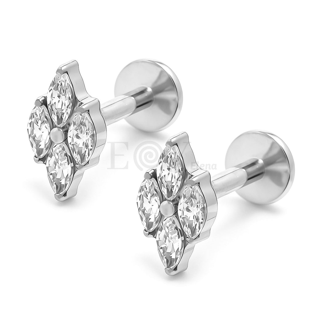Pendientes titanio óvalo