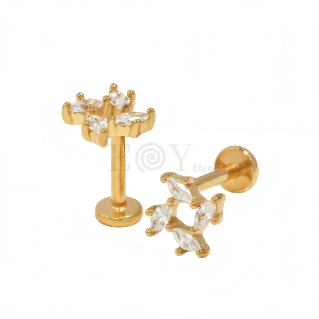 Pendientes titanio cuadrado