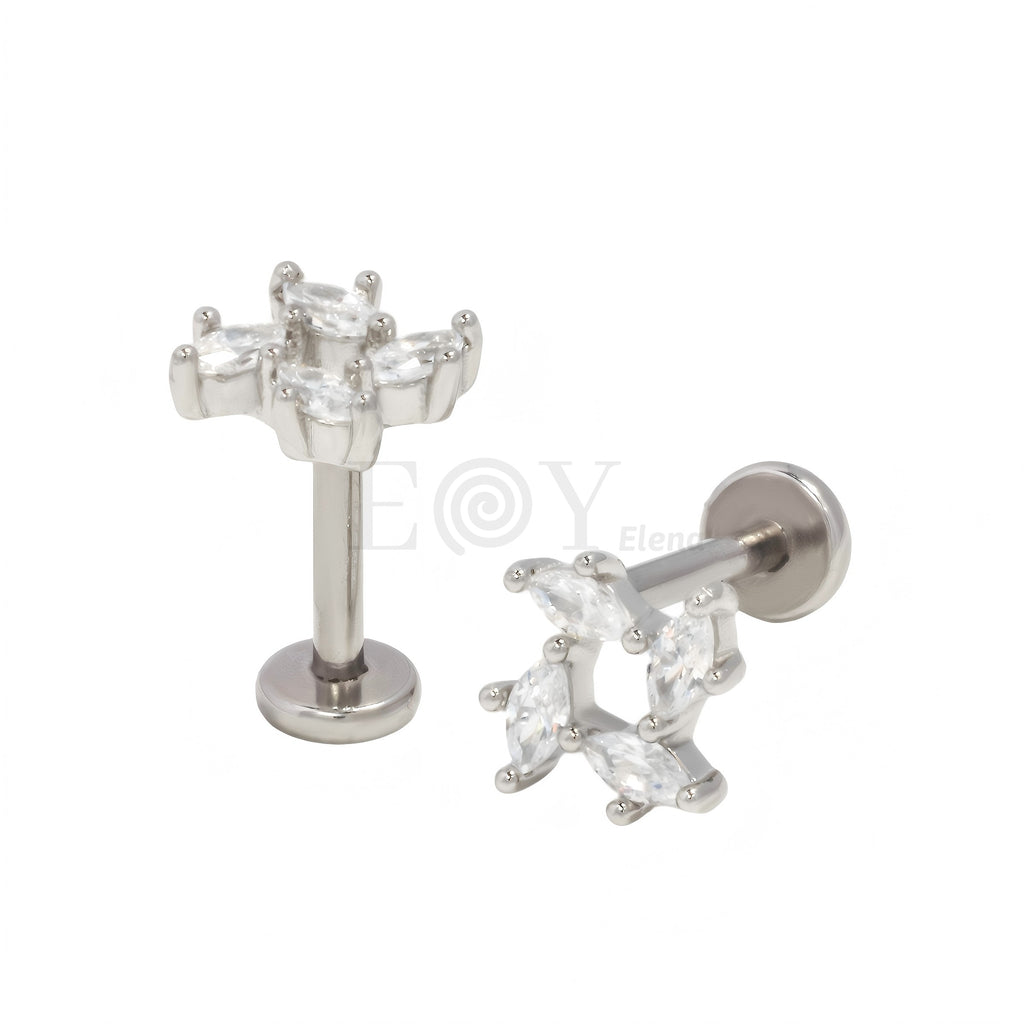 Pendientes titanio cuadrado