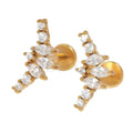 Pendientes titanio barra circonitas