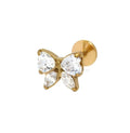 Pendientes titanio mariposa