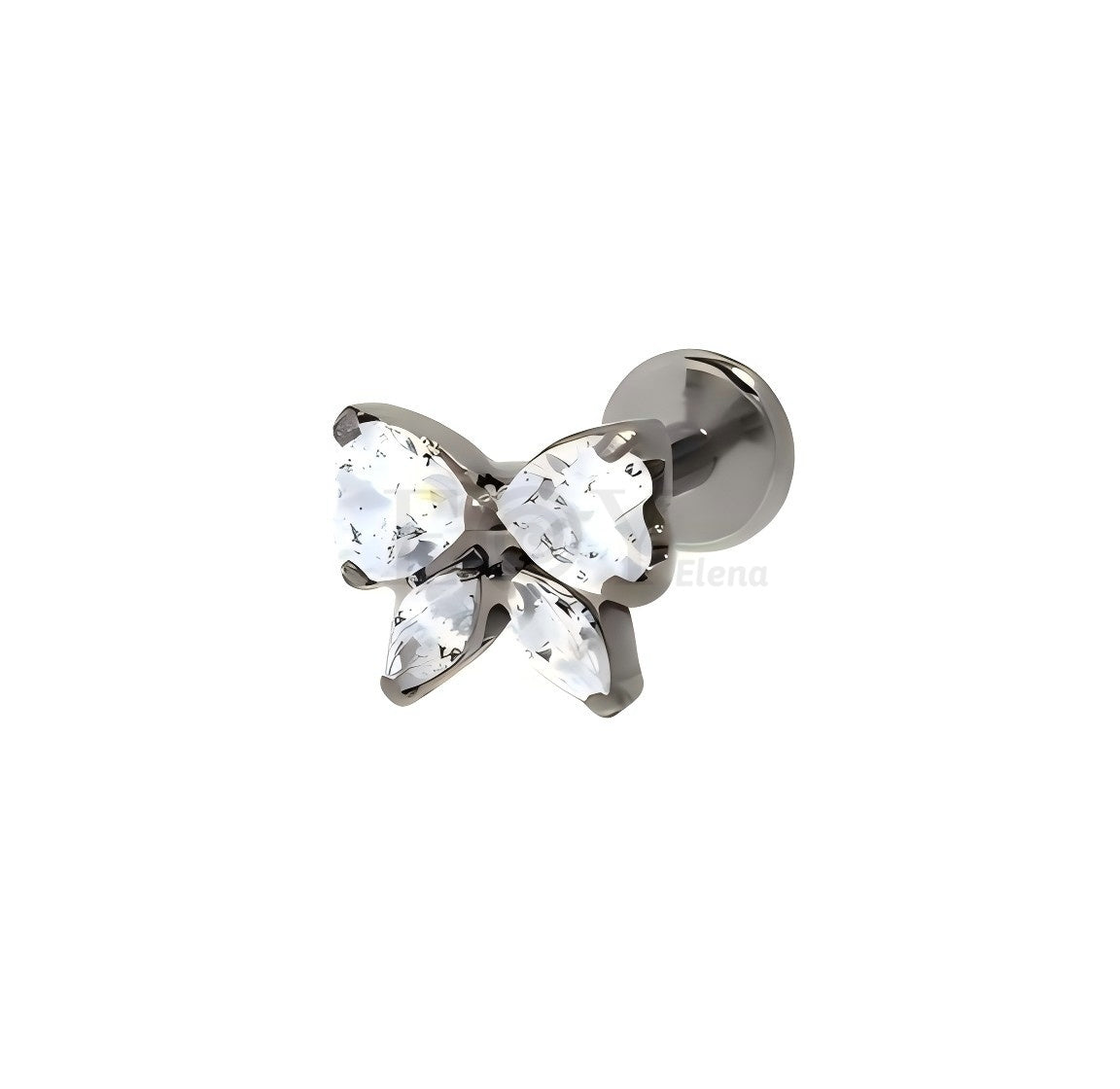 Pendientes titanio mariposa