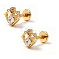 Pendientes titanio corazón