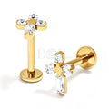 Pendientes titanio cruz