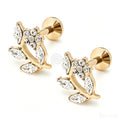 Pendientes flor titanio (por unidad)