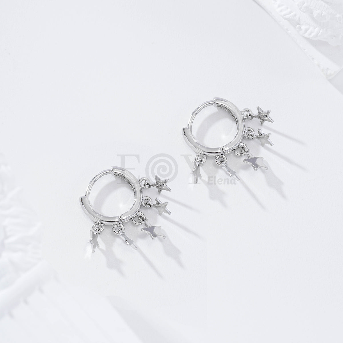 Gold-filled star hoop earring