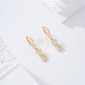 Pendiente aro con infinito circonitas goldfield