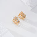 Aro grueso con circonitas cuadradas goldfield